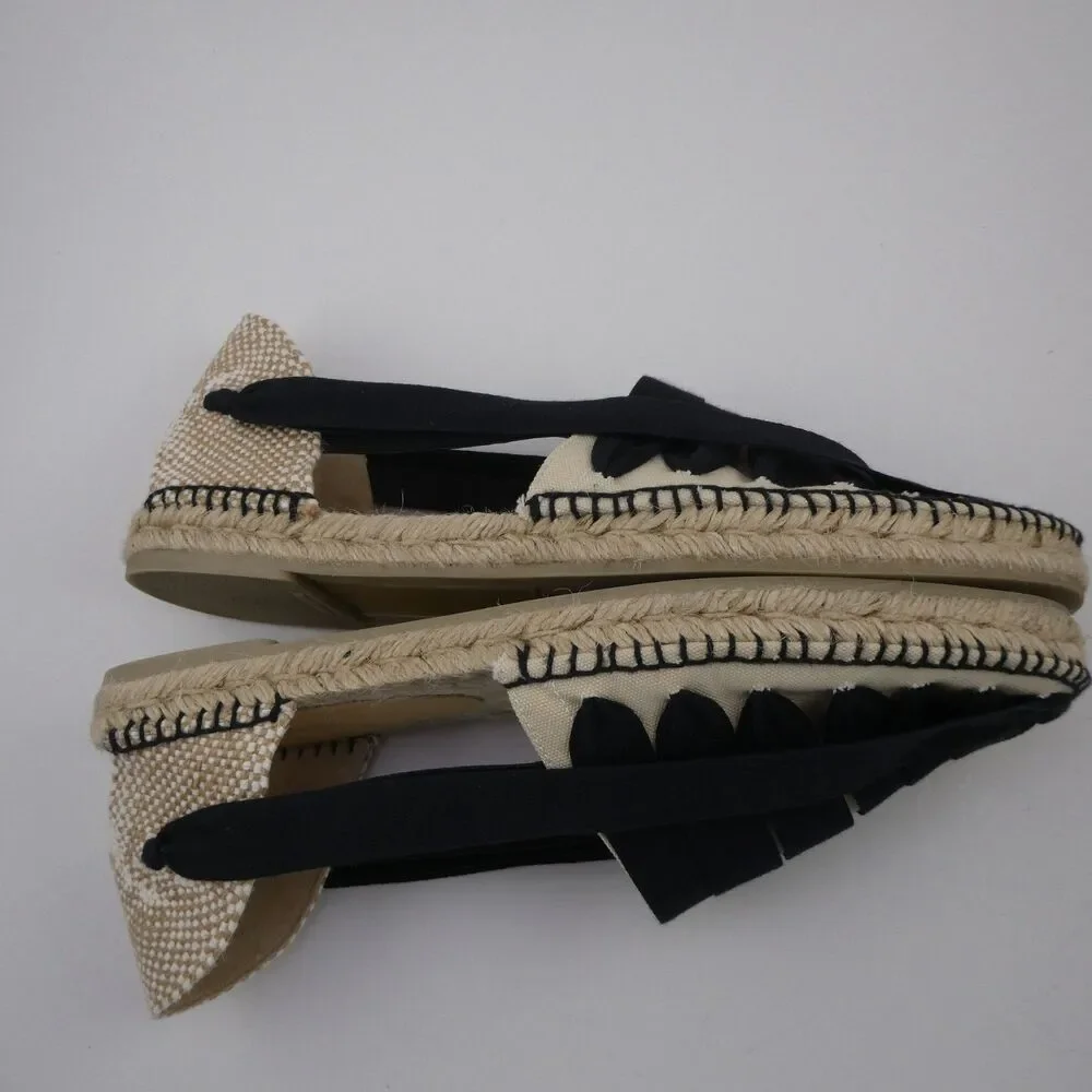 Castañer Norman Slip-On Espadrilles Men EU 44 US 10 Shoes Sandals Black/Beige